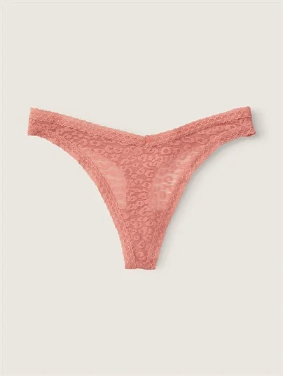 Pink Wear Everywhere Dantelli Tanga Kulot ön görünüm