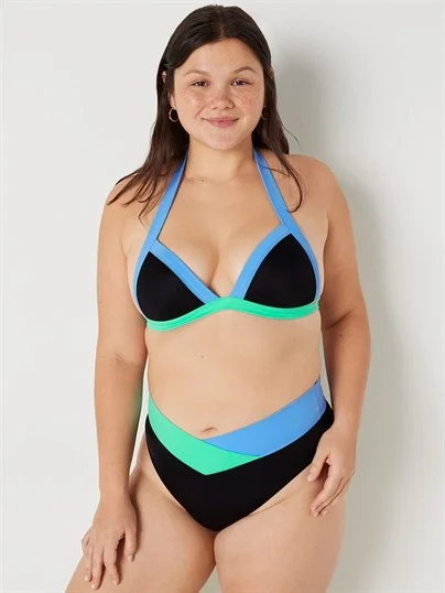 Pink Push Up Dolgulu Ucgen Bikini Ustu