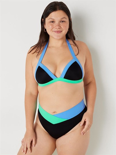 Pink Push Up Dolgulu Ucgen Bikini Ustu