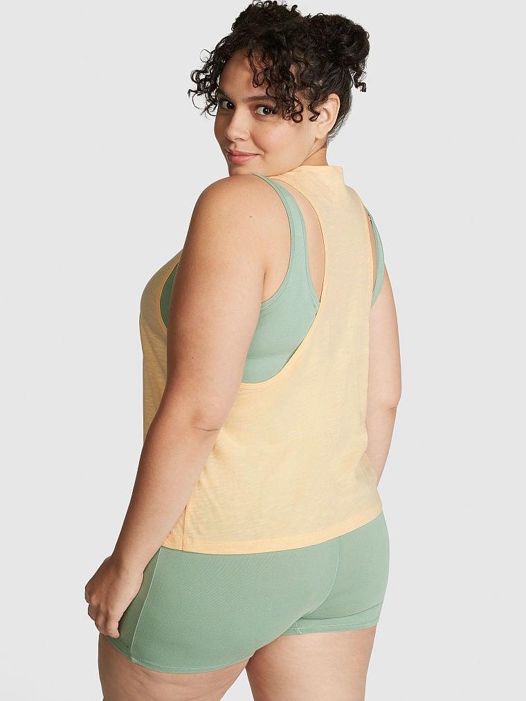 Pink Pamuklu Racerback Atlet arka görünümü