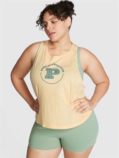 Pink Pamuklu Racerback Atlet