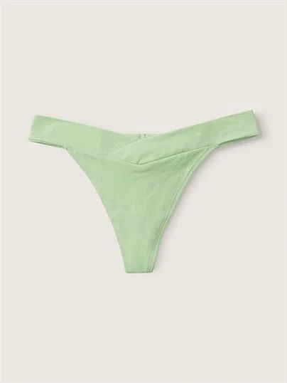 Pink Pamuk Capraz Detayli Tanga Kulot