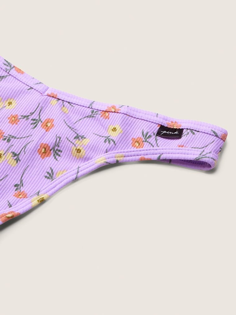 Pink Pamuk Tanga Kulot arka görünümü