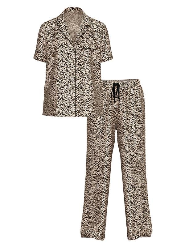 Saten Kısa Kollu Pijama Takimi