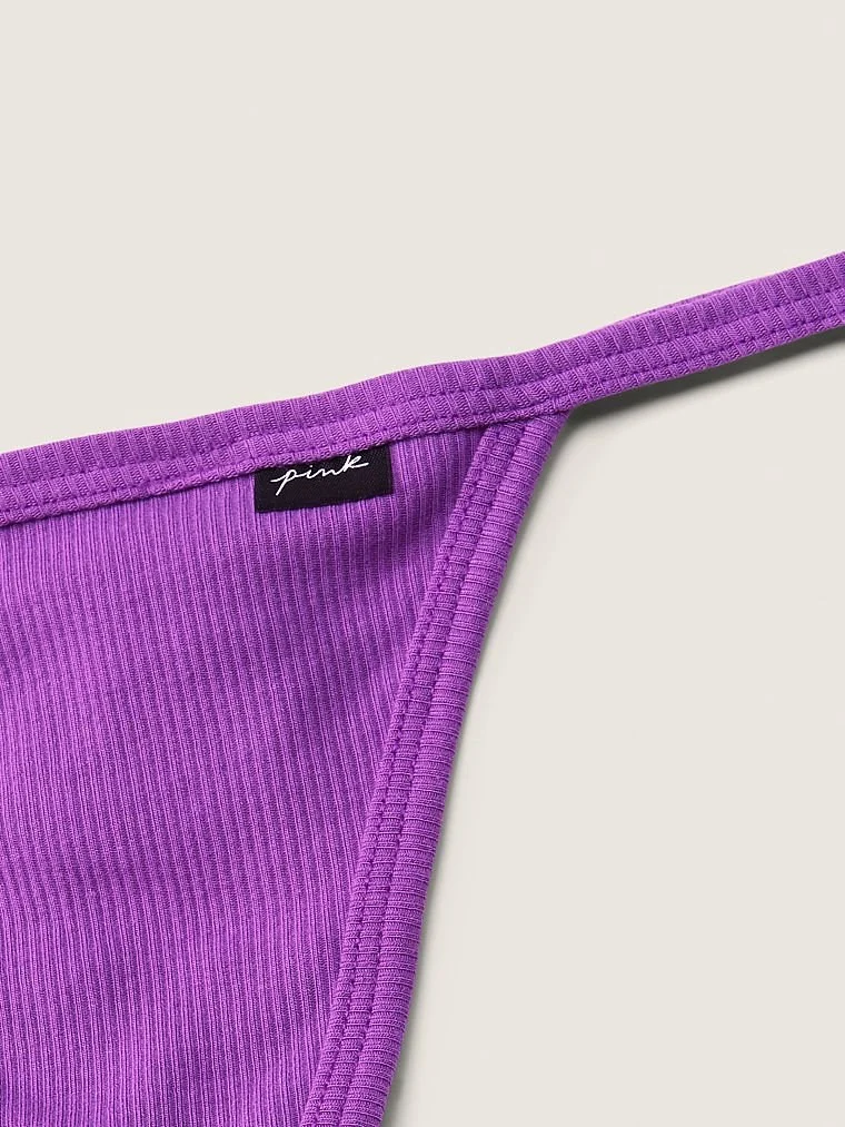 Pink Pamuk V String Kulot arka görünüm