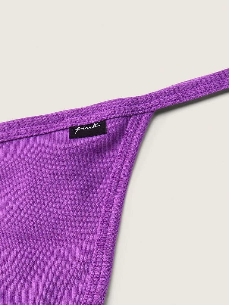 Pink Pamuk V String Kulot arka görünümü