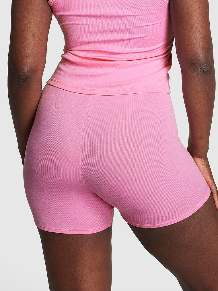 Pink Fitilli Modal Biker Sort arka görünümü