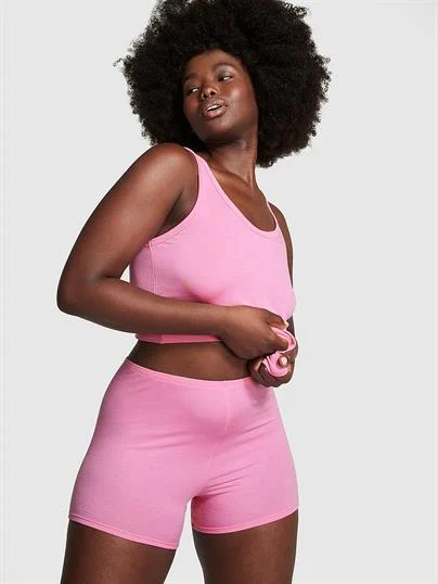 Pink Fitilli Modal Biker Sort ön görünüm