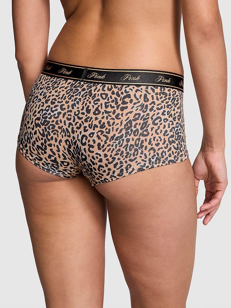 Pink Logolu Pamuklu Boyshort Kulot arka görünüm
