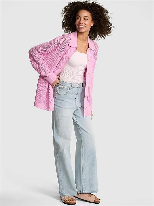 Pink Tig Isi Dugmeli Hirka