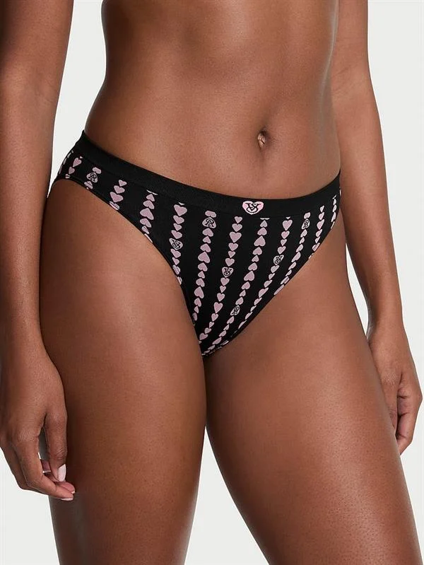 Seamless Kalp Cizgili Bikini Kulotu