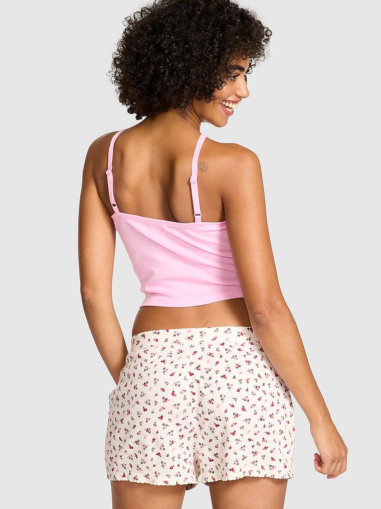 Pink Pointelle Boxer Sort arka görünümü
