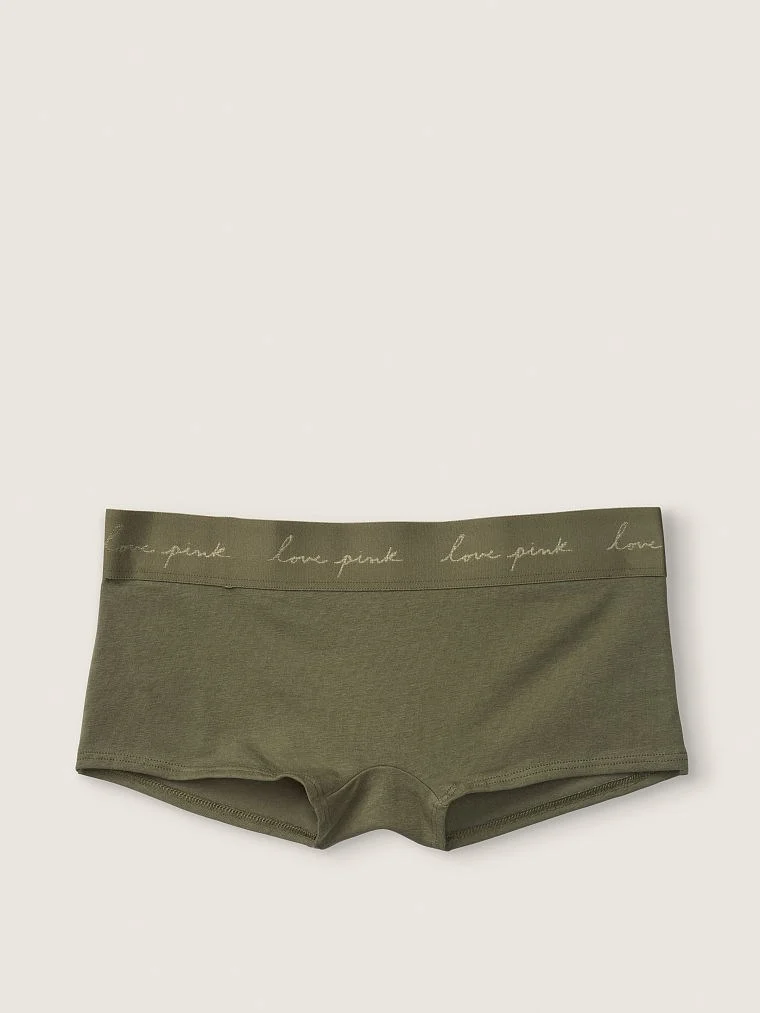 Pink Logo Boyshort Kulot arka görünüm