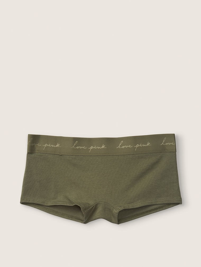 Pink Logo Boyshort Kulot arka görünümü