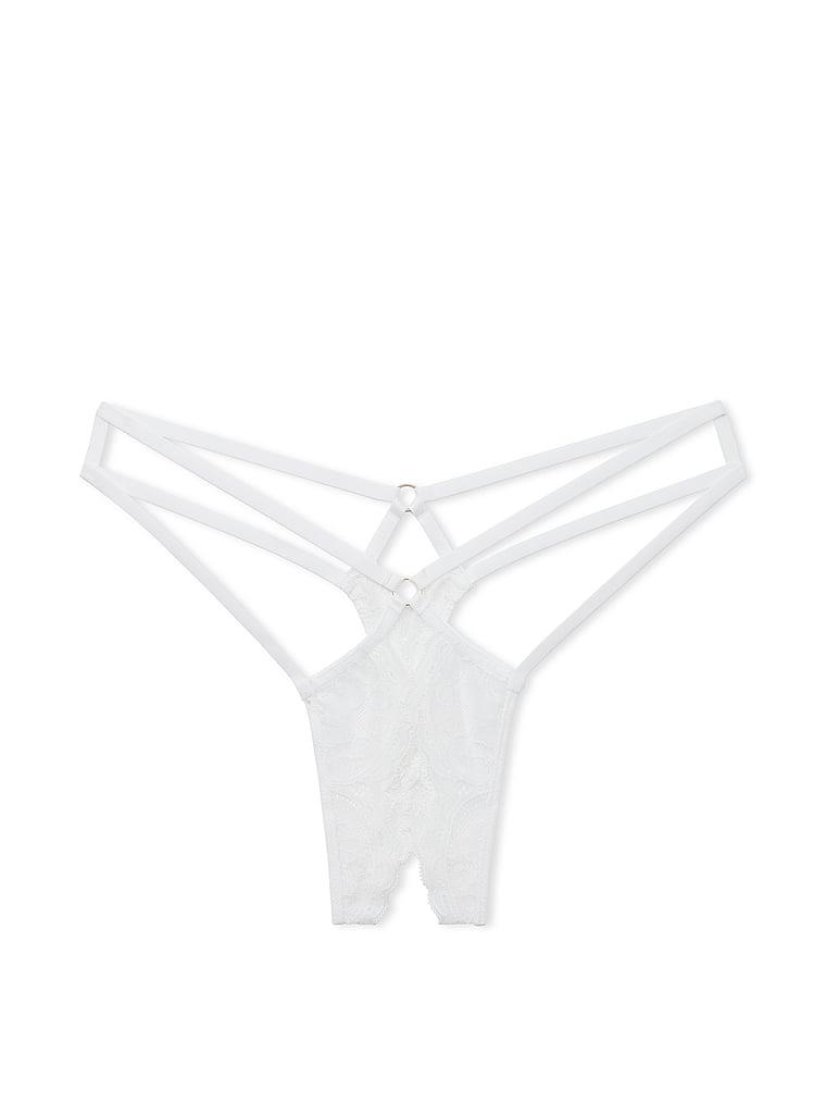 Crotchless Dantelli Strappy Tanga arka görünümü
