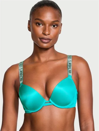 Işıltılı Askili Push Up Sütyen ön görünüm