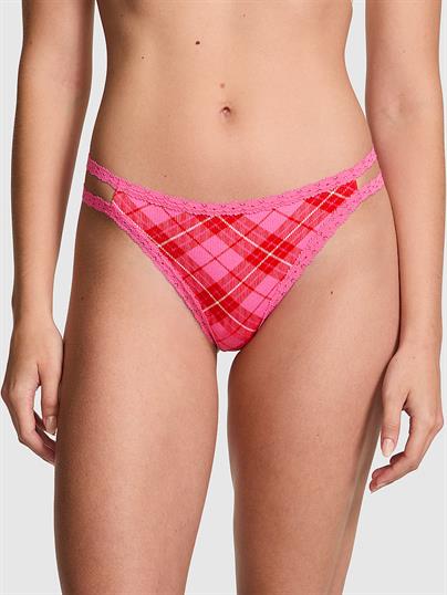 Pink Wink Dantelli Askili Tanga ön görünüm