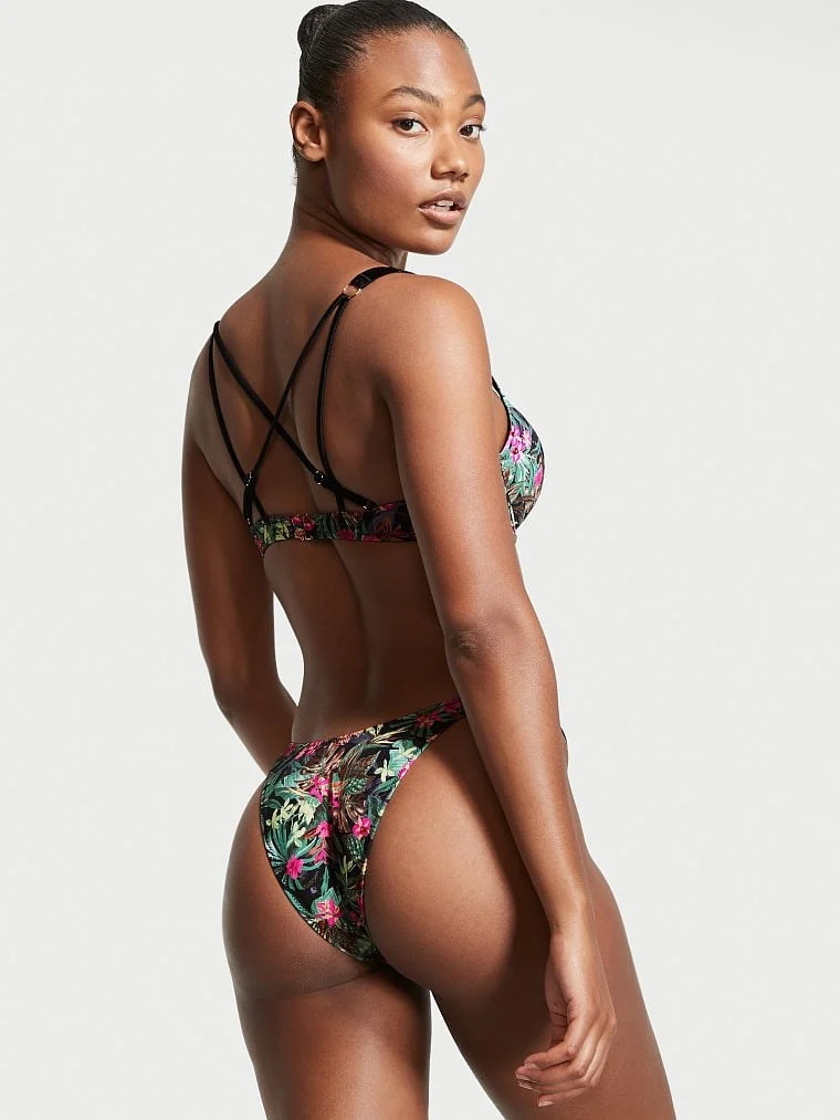 Işıltılı Askili 2 Beden Buyuk Gosteren Push Up Bikini Ustu arka görünüm
