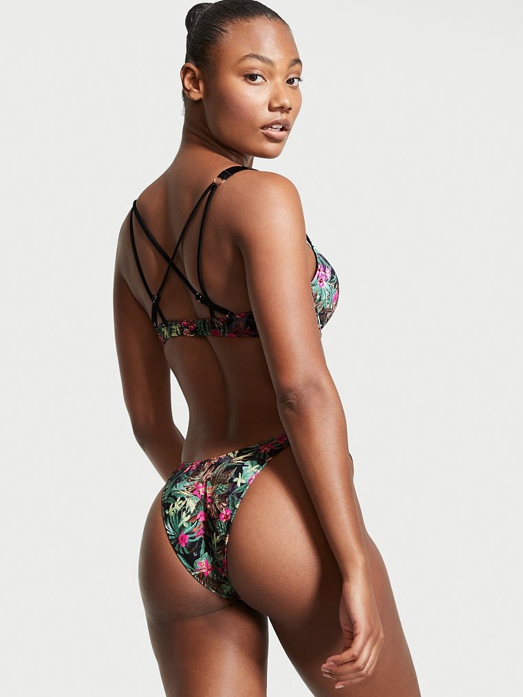 Işıltılı Askili 2 Beden Buyuk Gosteren Push Up Bikini Ustu arka görünümü