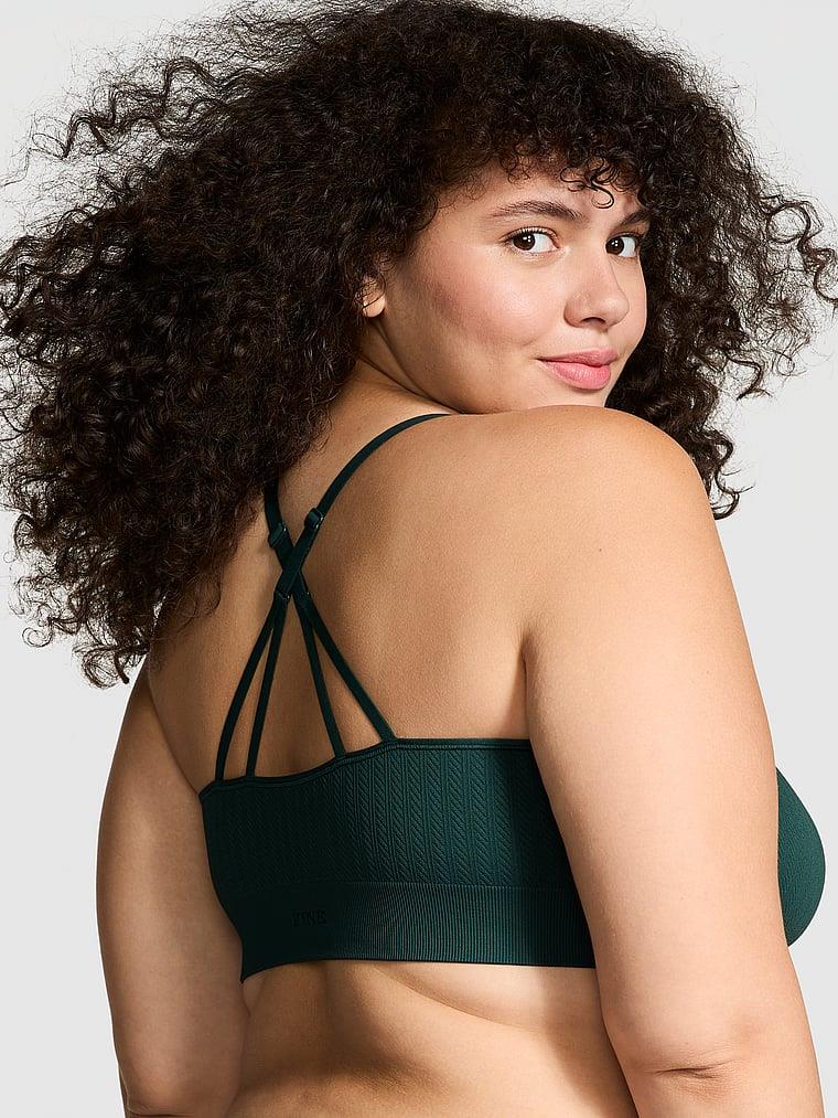 Pink Yumuşak Seamless Dekolteli Bralet arka görünümü
