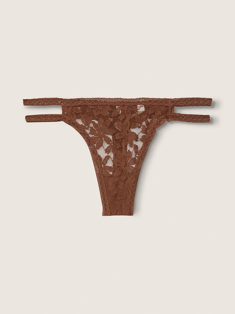 Victorias S Secret Pink Dantelli Askili Tanga arka görünümü