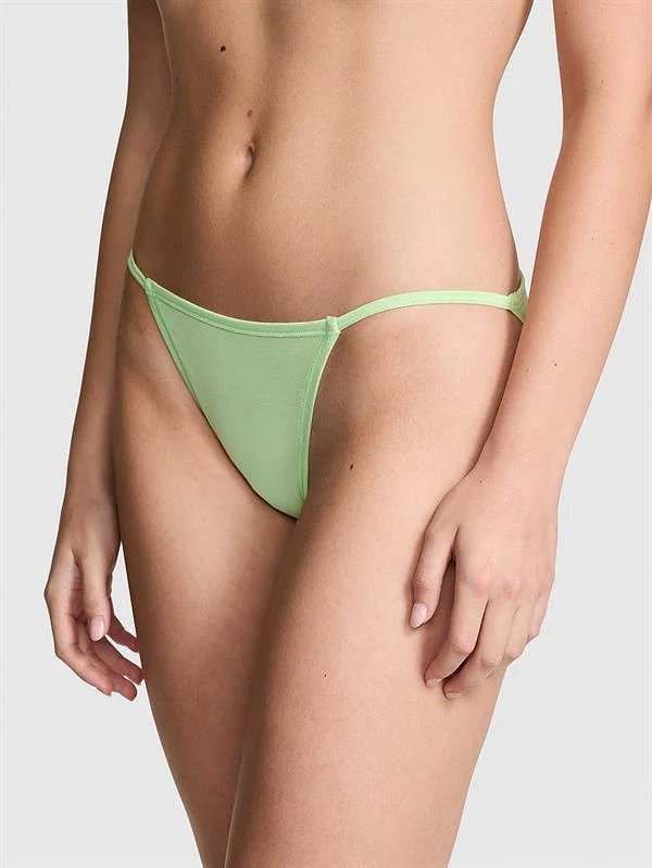 Pink Pamuklu Askili Bikini Kulot ön görünüm