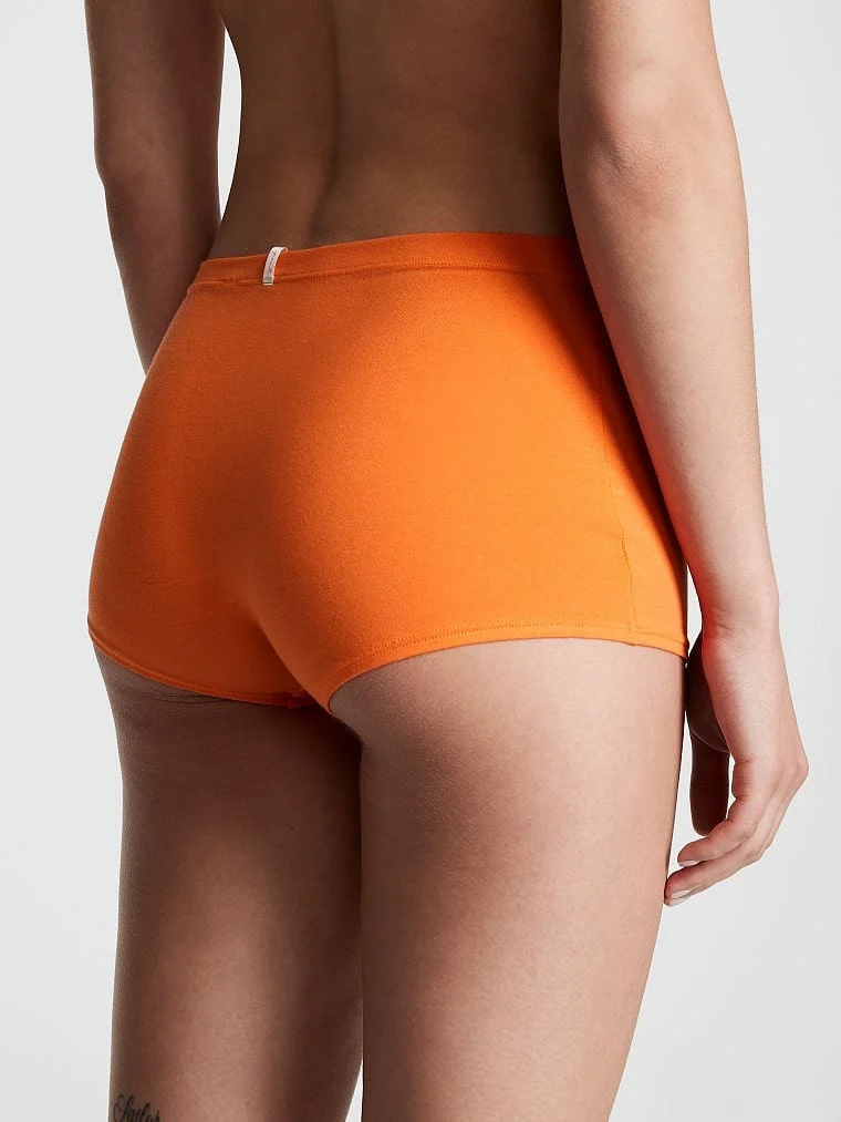Pink Logolu Pamuklu Boyshort Kulot arka görünüm