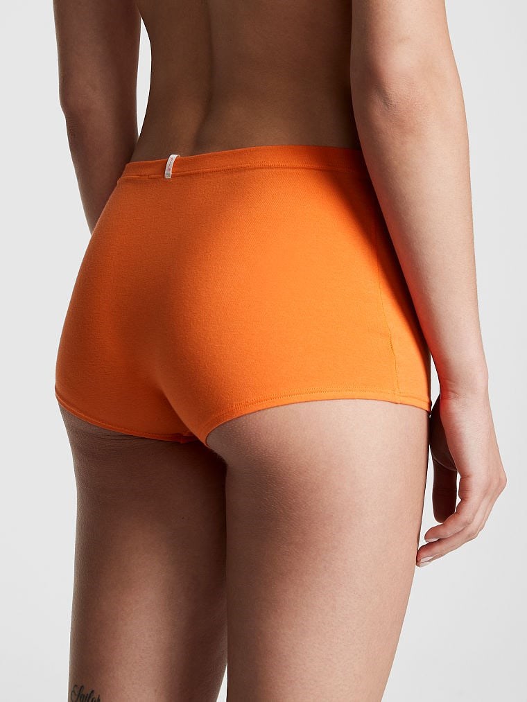 Pink Logolu Pamuklu Boyshort Kulot arka görünümü