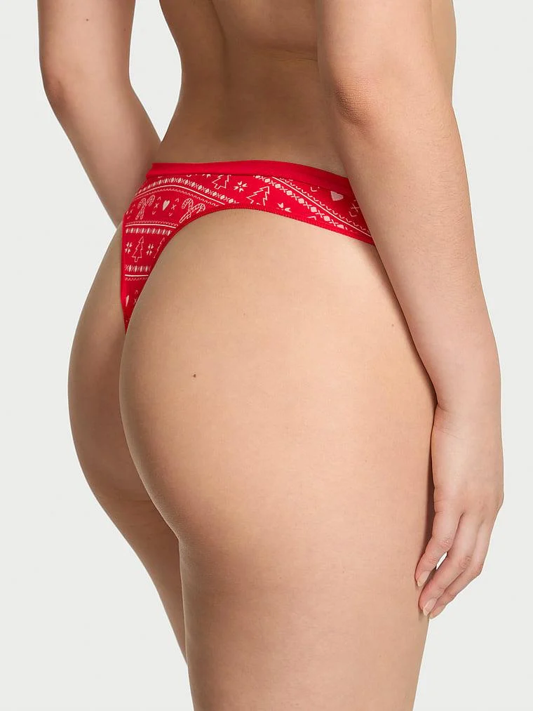 Pink Seamless Derin Bacak Kesim Tanga arka görünüm
