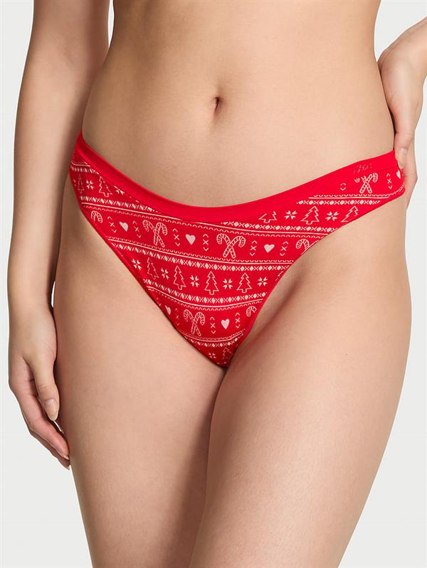 Pink Seamless Derin Bacak Kesim Tanga ön görünüm
