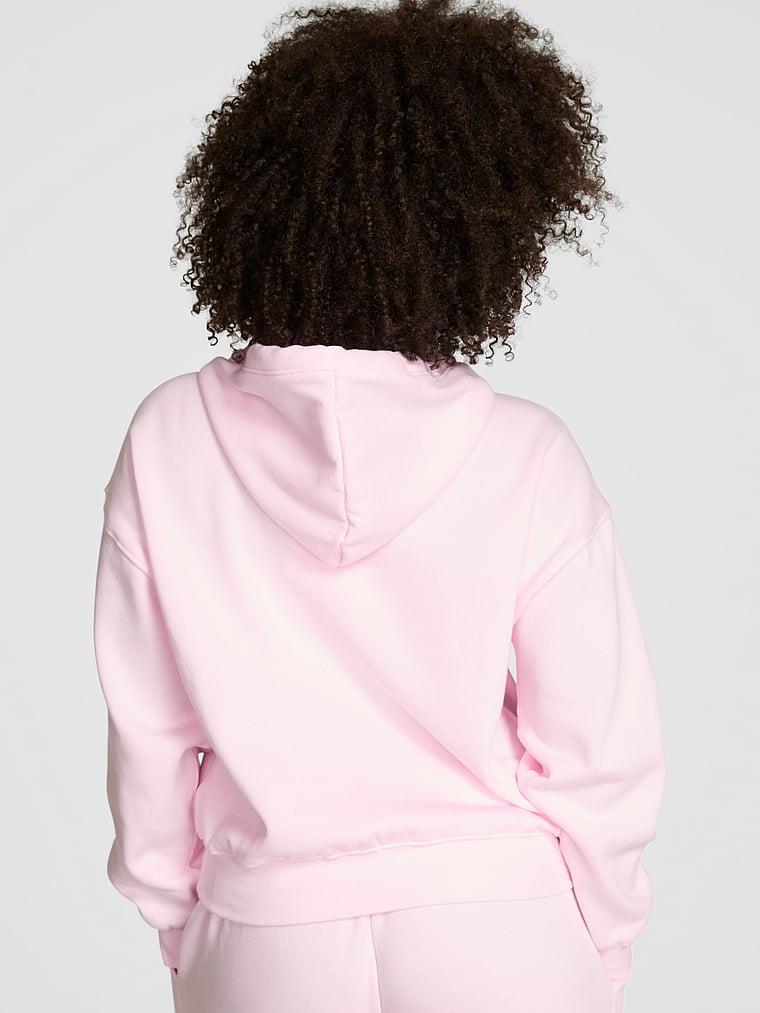 Pink Ivy Kampus Fermuarli Kapusonlu Ust arka görünümü