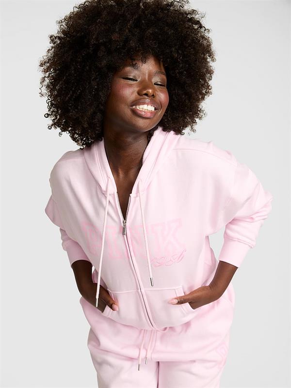 Pink Ivy Kampus Fermuarli Kapusonlu Ust