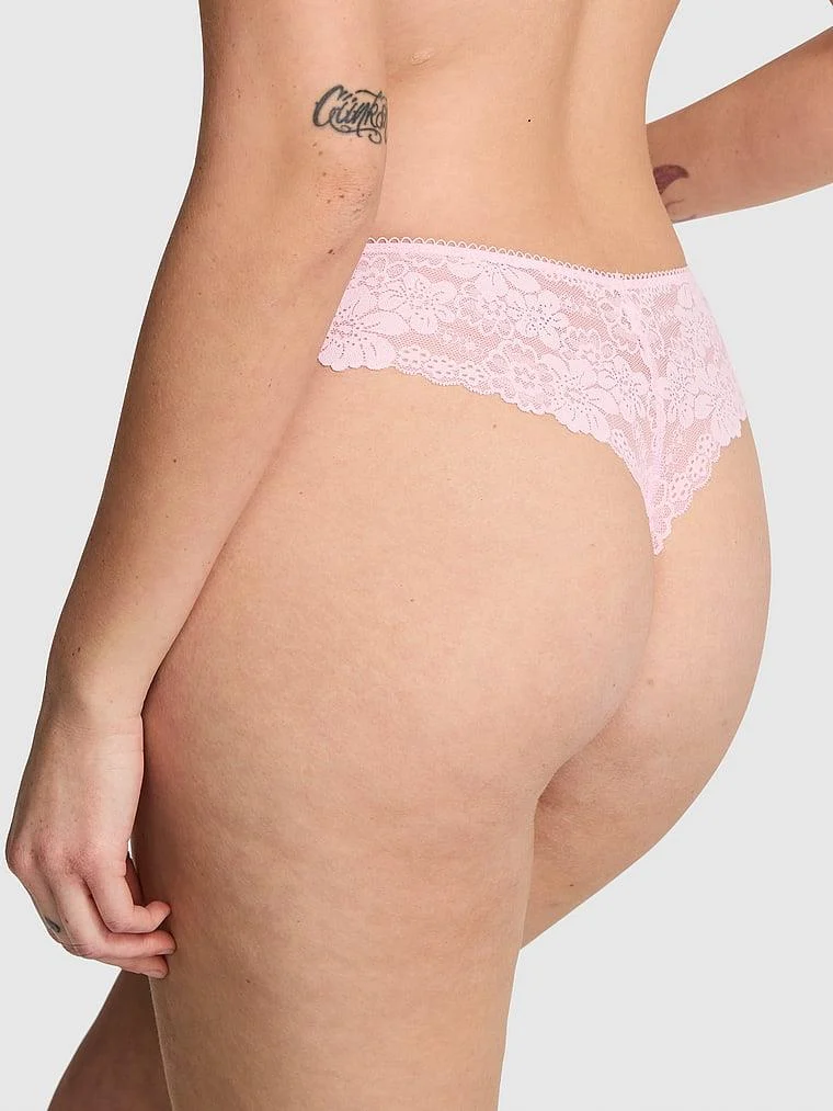 Pink Lazer Kesim Tanga arka görünüm