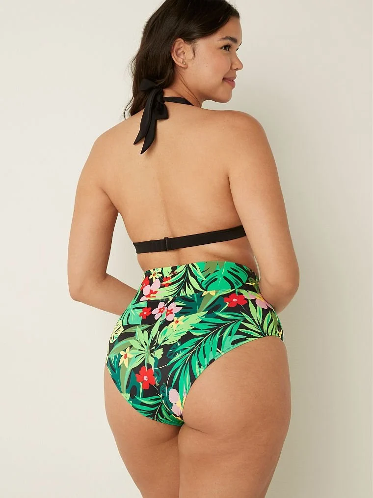 Pink Yüksek Bel Shortie Bikini Alti arka görünüm