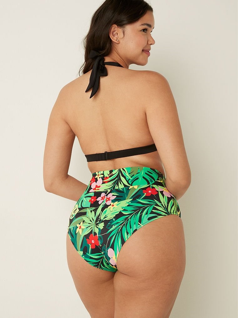 Pink Yüksek Bel Shortie Bikini Alti arka görünümü