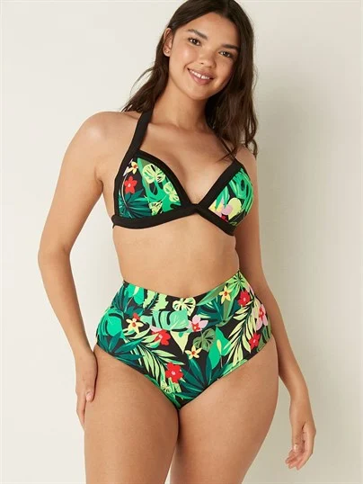 Pink Yüksek Bel Shortie Bikini Alti