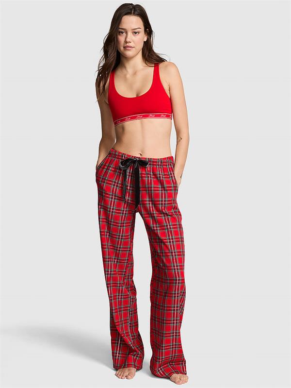 Pink Flanel Pijama Alti