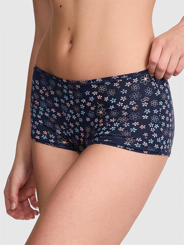 Pink Logolu Pamuklu Boyshort Kulot