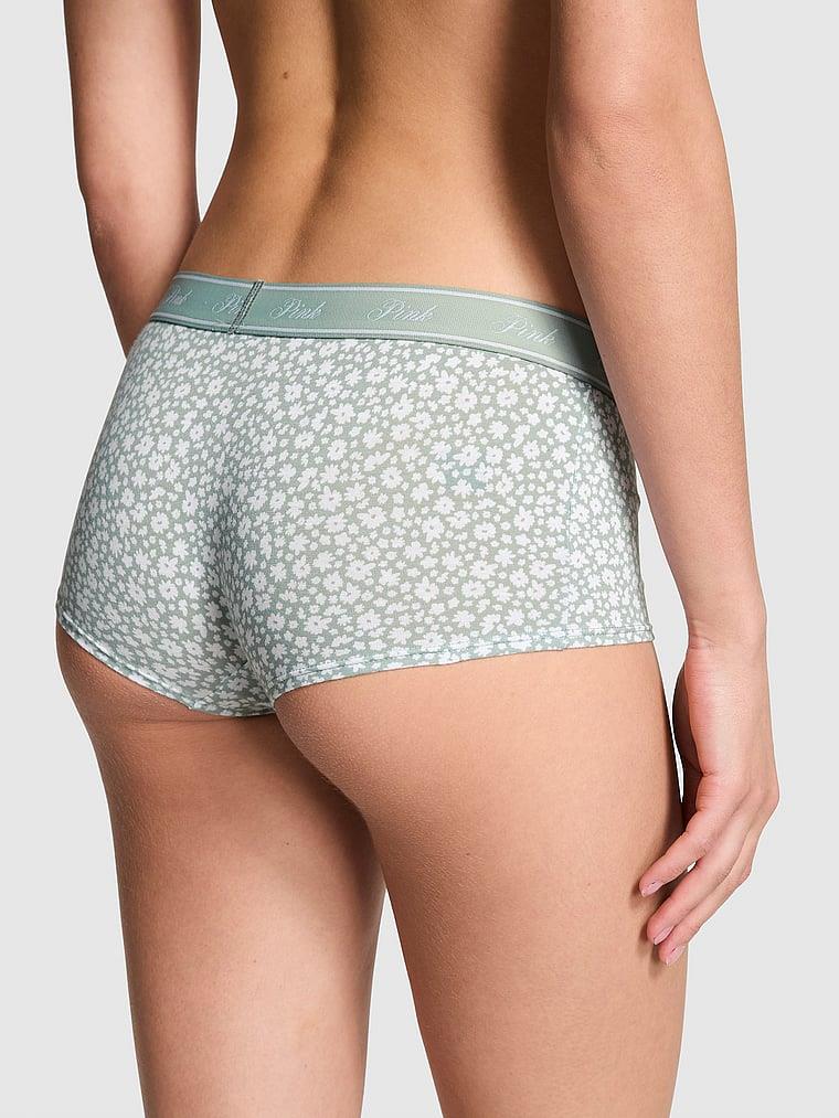 Pink Logolu Pamuklu Boyshort Kulot arka görünüm