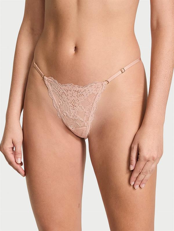 Dantelli Ayarlanabilir V String Kulot ön görünüm
