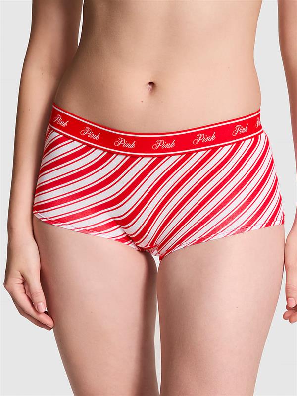 Pink Logolu Pamuklu Boyshort Kulot ön görünüm
