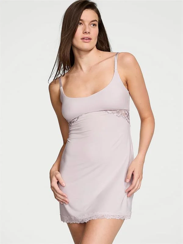 Modal Dantelli Sweetheart Slip Gecelik