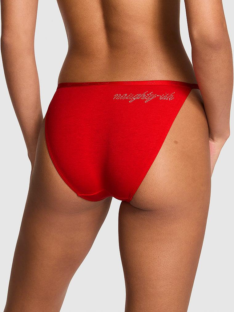 Pink Logolu Pamuklu Askili Bikini Kulotu arka görünüm
