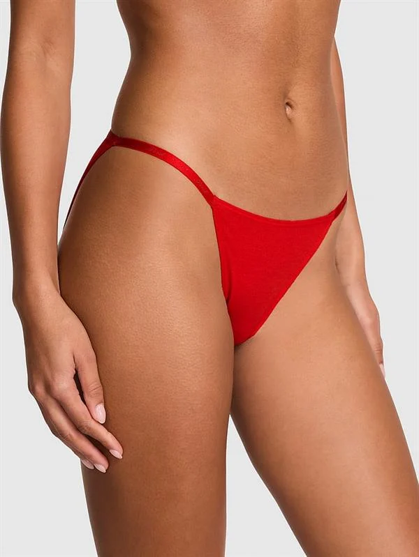 Pink Logolu Pamuklu Askili Bikini Kulotu