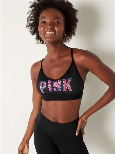 Pink Ultimate Hafif Astarli Sporcu Sütyeni ön görünüm