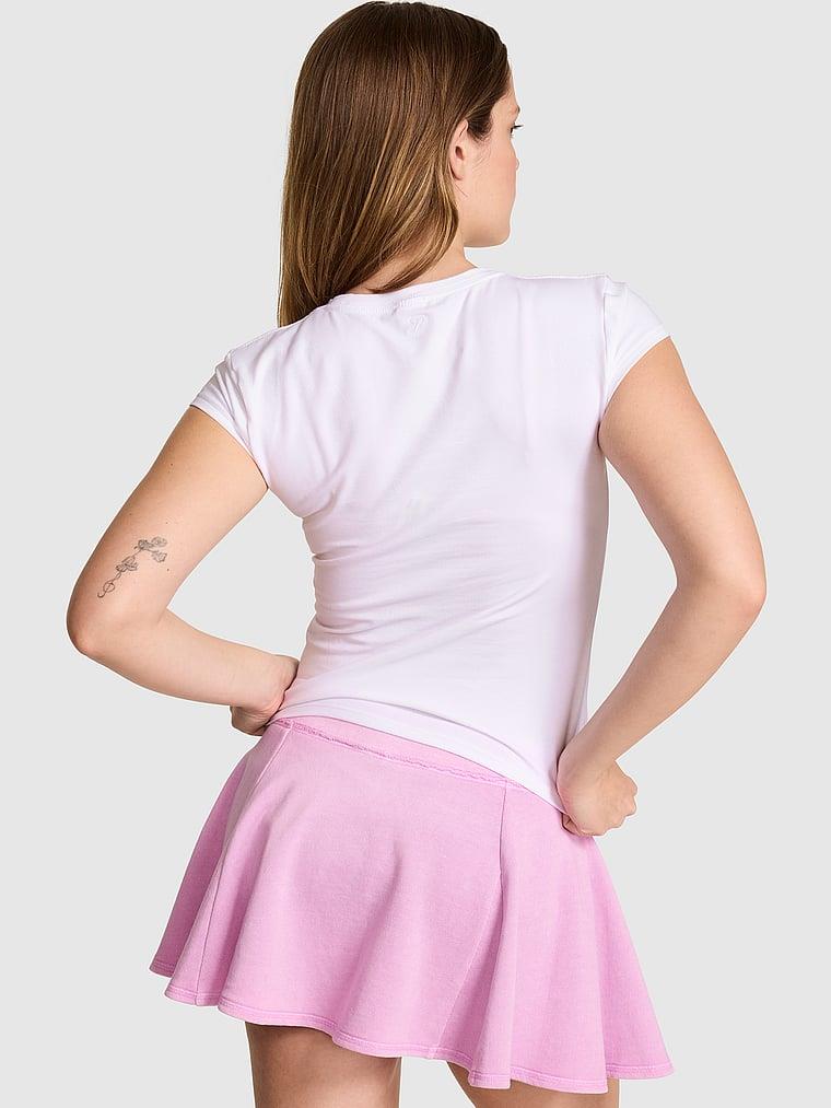 Pink Pamuklu Bebe Yaka Tisort arka görünümü