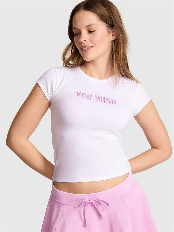Pink Pamuklu Bebe Yaka Tisort