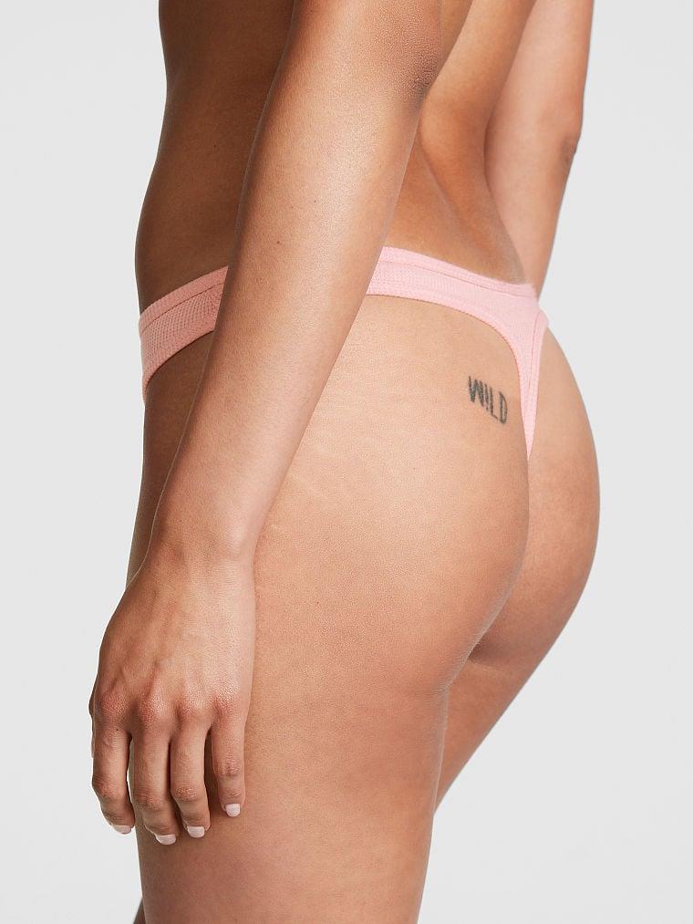 Pink Pamuklu Tanga arka görünümü