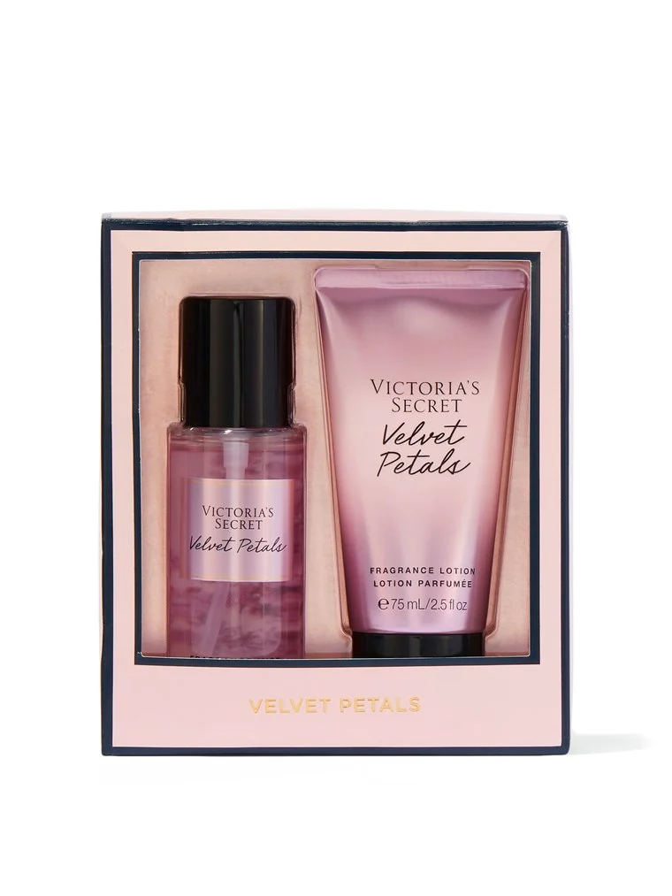 Velvet Petals Mini Vücut Spreyi Losyonu Seti arka görünüm