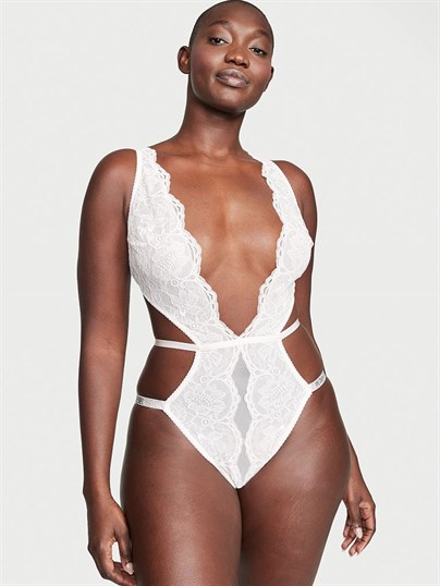 Işıltılı Askili Dantel Teddy